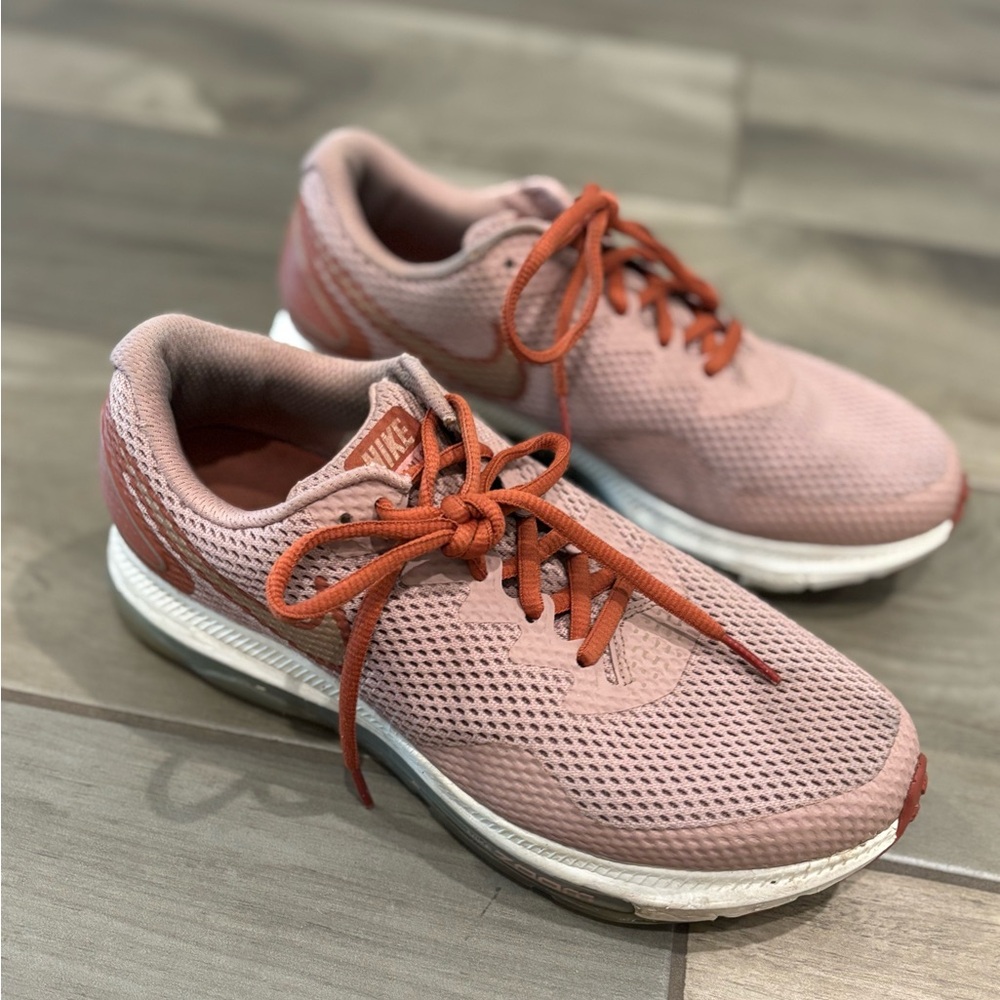 Nike Womens Sneaker Zoom All Out Pink Lace Up Walking Shoe Low Top
Round Toe 9